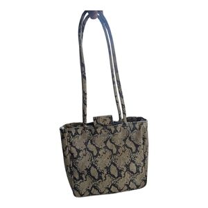 Palio Shoulder HandBag Women Animal Print Brown Black Medium